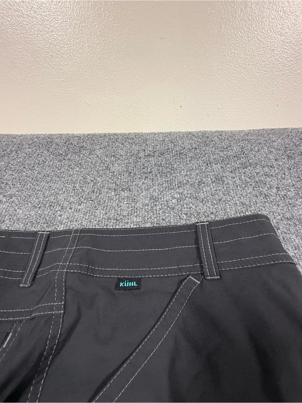 KUHL Men’s Dark Charcoal Work Pants with Contrast Stitching size 36X32